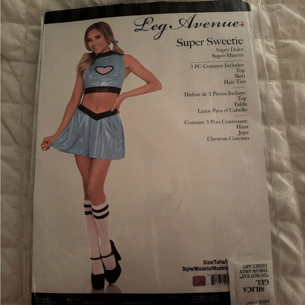 Leg Avenue Blue and Black Super Sweetie Outfit